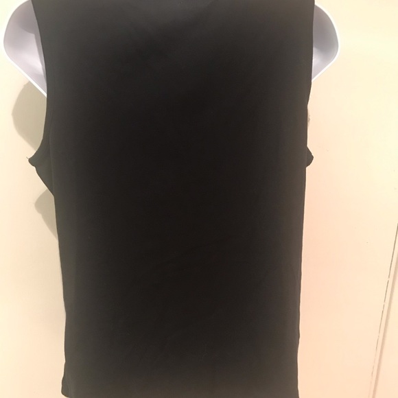 WHITE STAG TEE SHIRT/ TANK WITH GOLD AND WHITE BEADS AND SEQUINS. - Picture 3 of 3